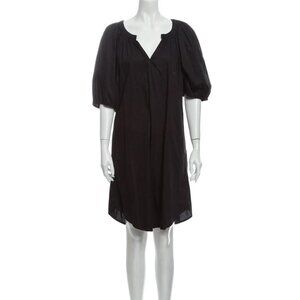 Diane Von Furstenberg Keoni‎ Black Dress Puff Sleeves Size 2